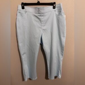 Kim Rogers NWT light blue tummy control capris